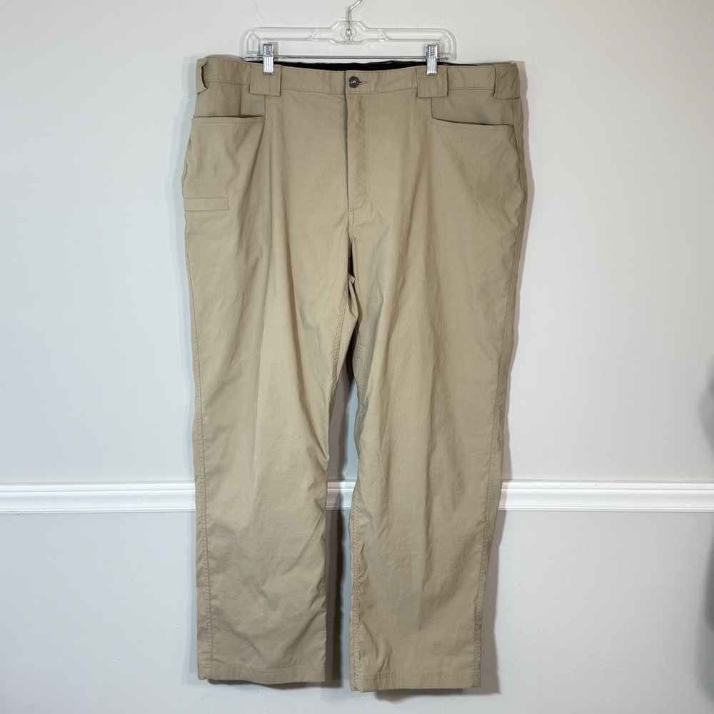 Duluth Trading Company Dry On The Fly Khaki Tan Cargo Work Pants Men's 2XL x 31
